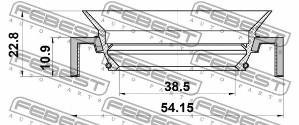 FEBEST 2005-2015 Suzuki Grand Vitara Shaft Seal Transfer Case 95HCS-40541123L