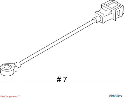 2010-2012 AUDI A4 ENGINE KNOCK SENSOR WITH WIRING HARNESS USED OEM 06E905377A