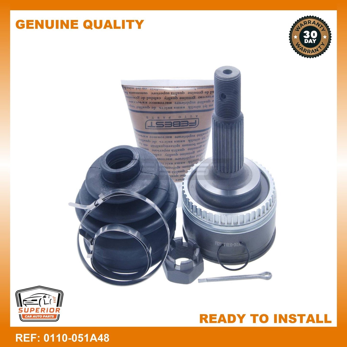 FEBEST 1997-2003 Toyota Corolla Outer Cv Joint 0110-051A48