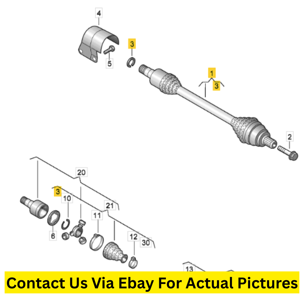 2014 Volkswagen Passat Drive Shafts L/R Used OEM 561407271AA-561407272AA