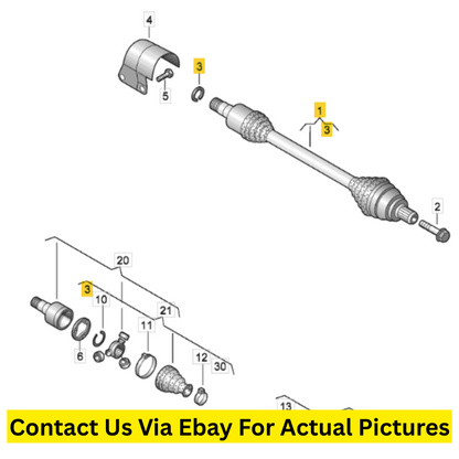 2014 Volkswagen Passat Drive Shafts L/R Used OEM 561407271AA-561407272AA