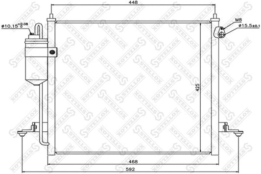 STELLOX 2008-2015 Mitsubishi L200 A/C Condenser Assembly 7812A171