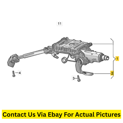 2017 Volkswagen Tiguan Steering Column Used OEM 5N1419502M