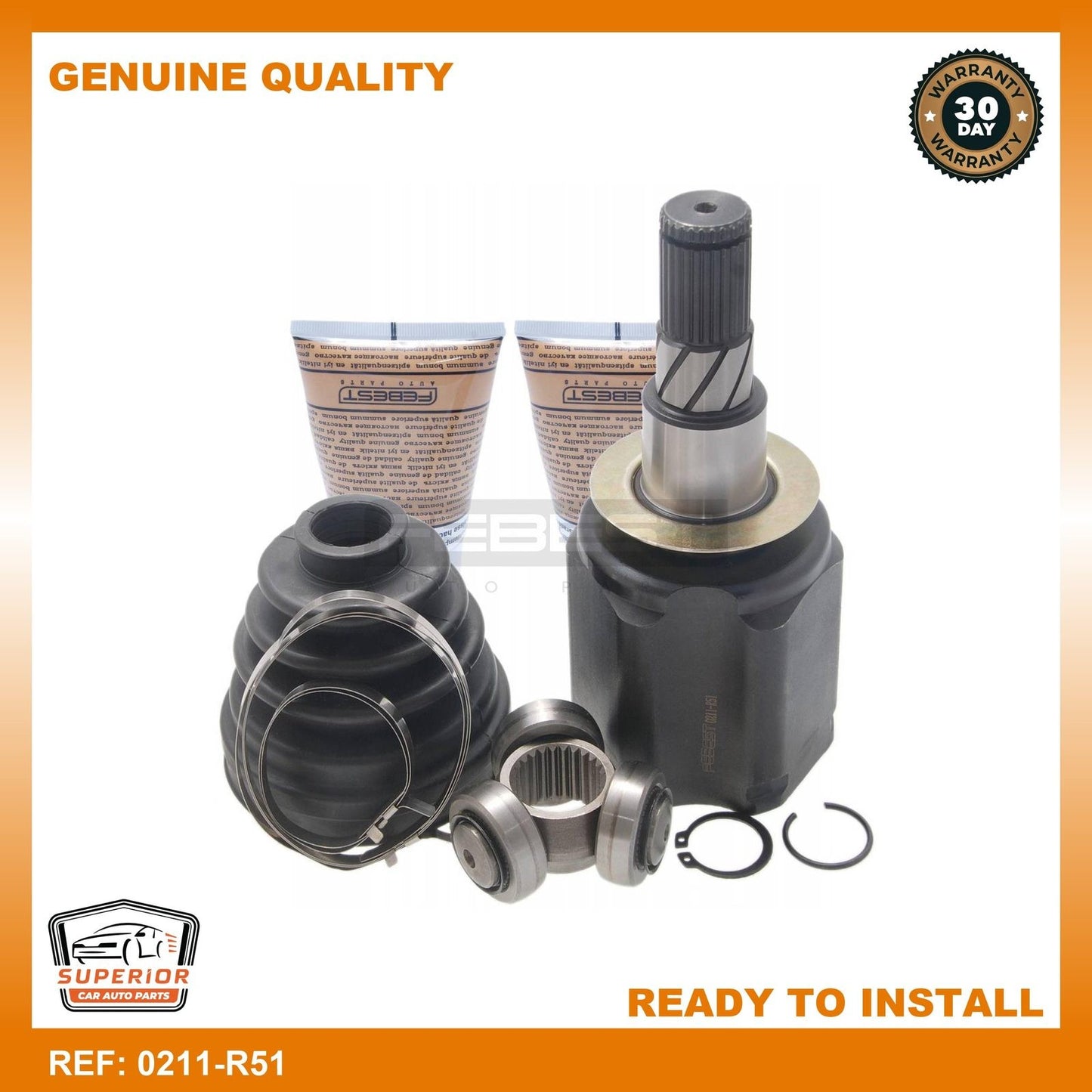 FEBEST 2005-2012 Nissan Pathfinder Inner CV Joint 0211-R51