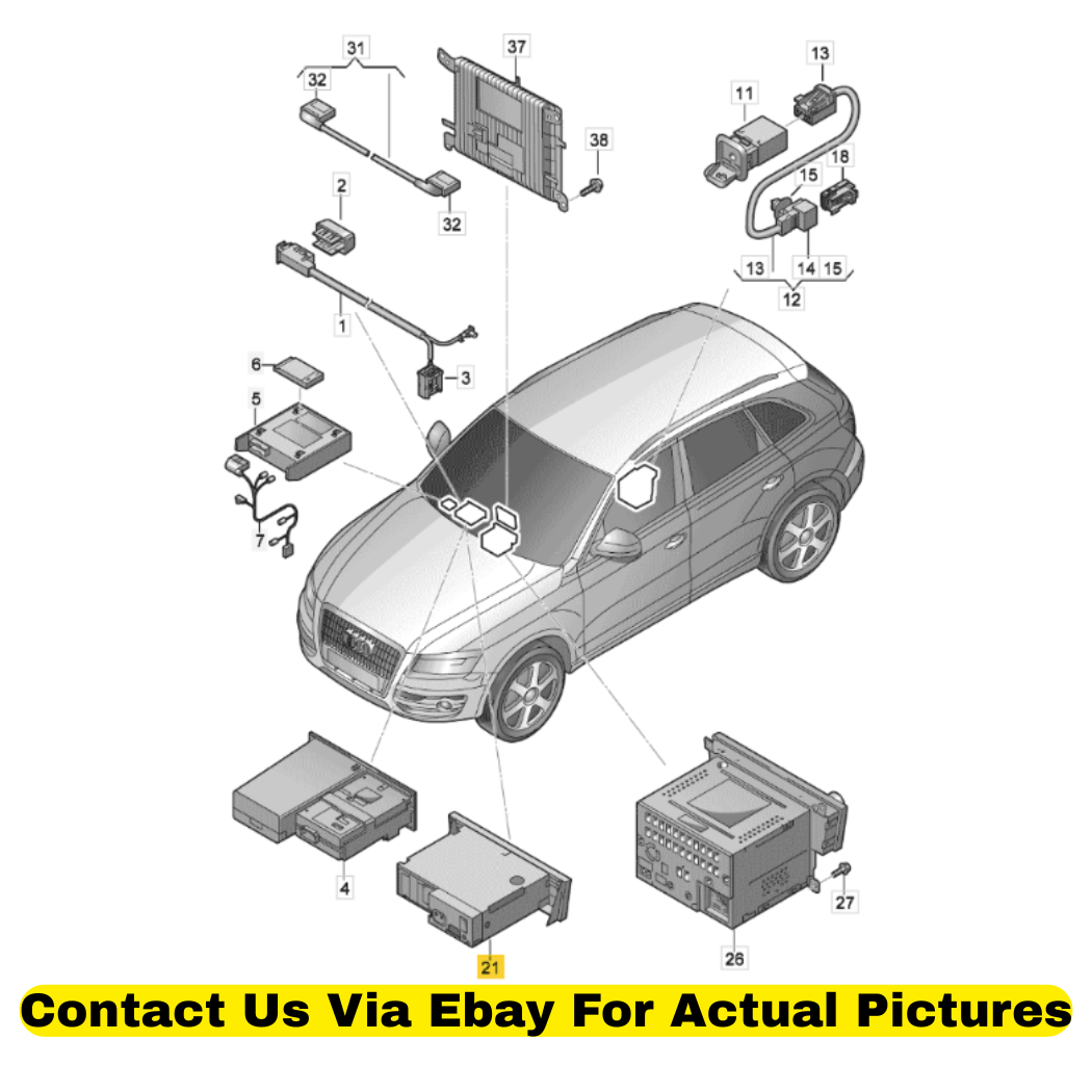 2013 Audi Q5 CD Changer Unit Used OEM 4E0057110H