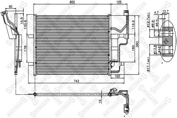 STELLOX 2004-2010 Mazda 3 Condenser BP4K-61-480A