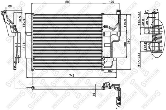 STELLOX 2004-2010 Mazda 3 Condenser BP4K-61-480A