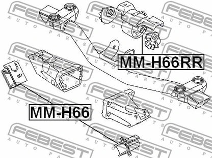 FEBEST MITSUBISHI REAR ENGINE MOUNT (HYDRO) - MM-H66RR