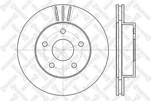 STELLOX 1999-2004 Jeep Grand Cherokee Disc Brake Rotor Front 52098672