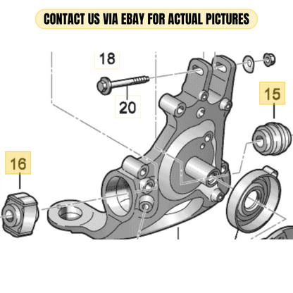 2010-2012 AUDI A4 REAR RIGHT WHEEL BEARING HOUSING RIGHT USED OEM 8K0505432AP