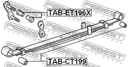 FEBEST 1991-2002 Toyota Corolla Rear Leaf Spring Bushing TAB-CT199