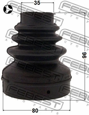 FEBEST 2000-2006 Peugeot 206 Boot Inner CV Joint Kit 2515-C4T