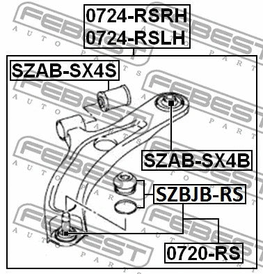 FEBEST 2010-2020 Suzuki Vitara Front Bushing Front Control Arm SZAB-SX4S