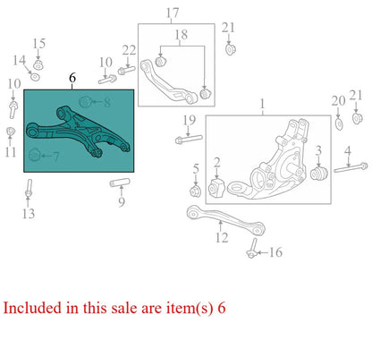 2010 Audi A4 Rear Left Suspension Control Arm Used OEM 8K0505311J
