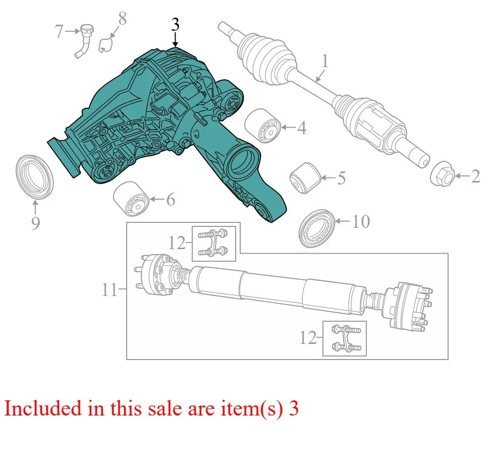 2015 Jeep Grand Cherokee Front Differential Assembly Used OEM 53010969AA