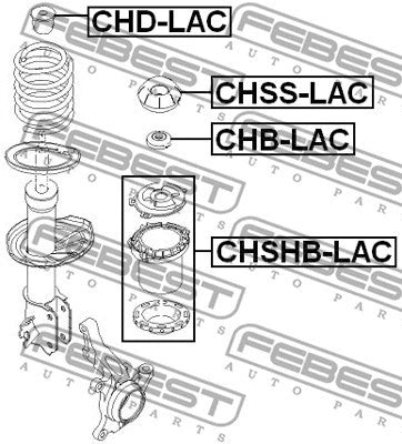 FEBEST 2004-2010 Chevrolet Optra Front Shock Absorber Mounting CHSS-LAC