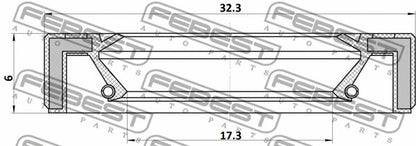 FEBEST General Motors Steering Rack Oil Seal 95GAY-19320607X