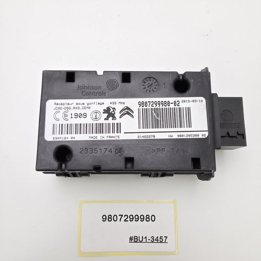 2015 Peugeot Partner TYRE PRESSURE CONTROL MODULE 9807299980