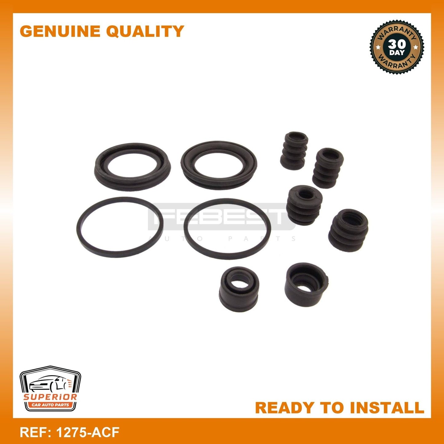 FEBEST 1995-1999 Hyundai Accent Front Brake Caliper Repair Kit 1275-ACF