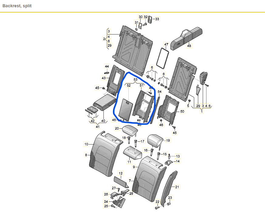 2010-2012 AUDI A4 STOWAGE COMPARTMENT WITH COVER USED OEM 8K5885961B