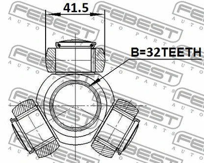 FEBEST 2004-2013 Audi A3 Tripod Joint 2316-030
