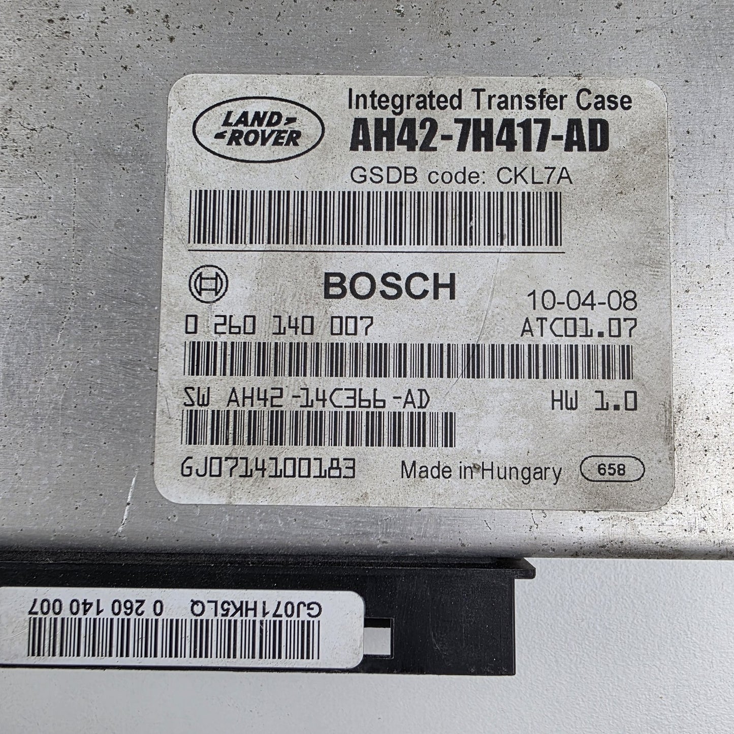 2010-2013 Land Rover Discovery 4 Transfer Case Control Module AH427H417AD