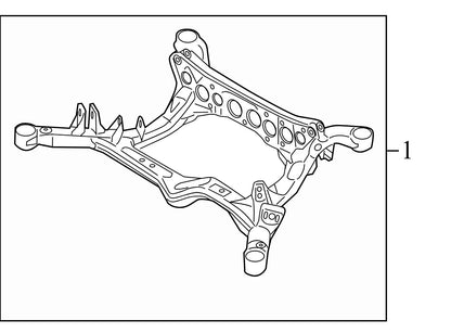 2012 Audi A7 Quattro Rear Suspension Subframe Crossmember Used OEM 4G0505235AE