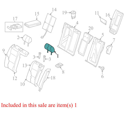 2016 Audi A6 Quattro Rear  Seat Headrest Used OEM 4G0885973AD38M