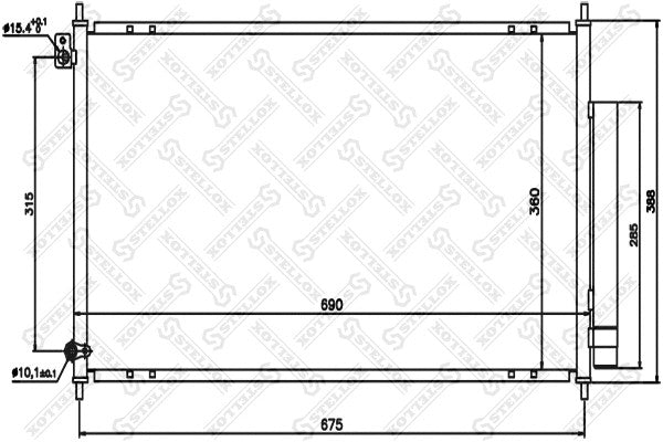 STELLOX 2004-2008 Acura TSX Condenser 80110SEA003