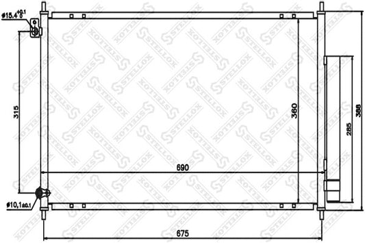 STELLOX 2004-2008 Acura TSX Condenser 80110SEA003
