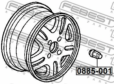 FEBEST 2013-2020 Subaru BRZ Wheel Nut 0885-001