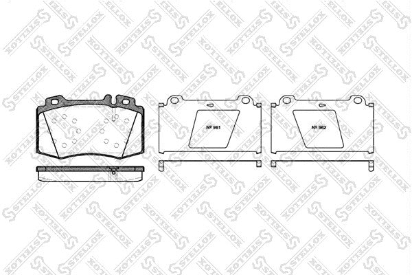 STELLOX 1999-2006 Mercedes-Benz CL500 Brake Pad Set 0034200820