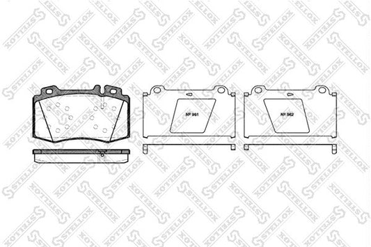 STELLOX 1999-2006 Mercedes-Benz CL500 Brake Pad Set 0034200820