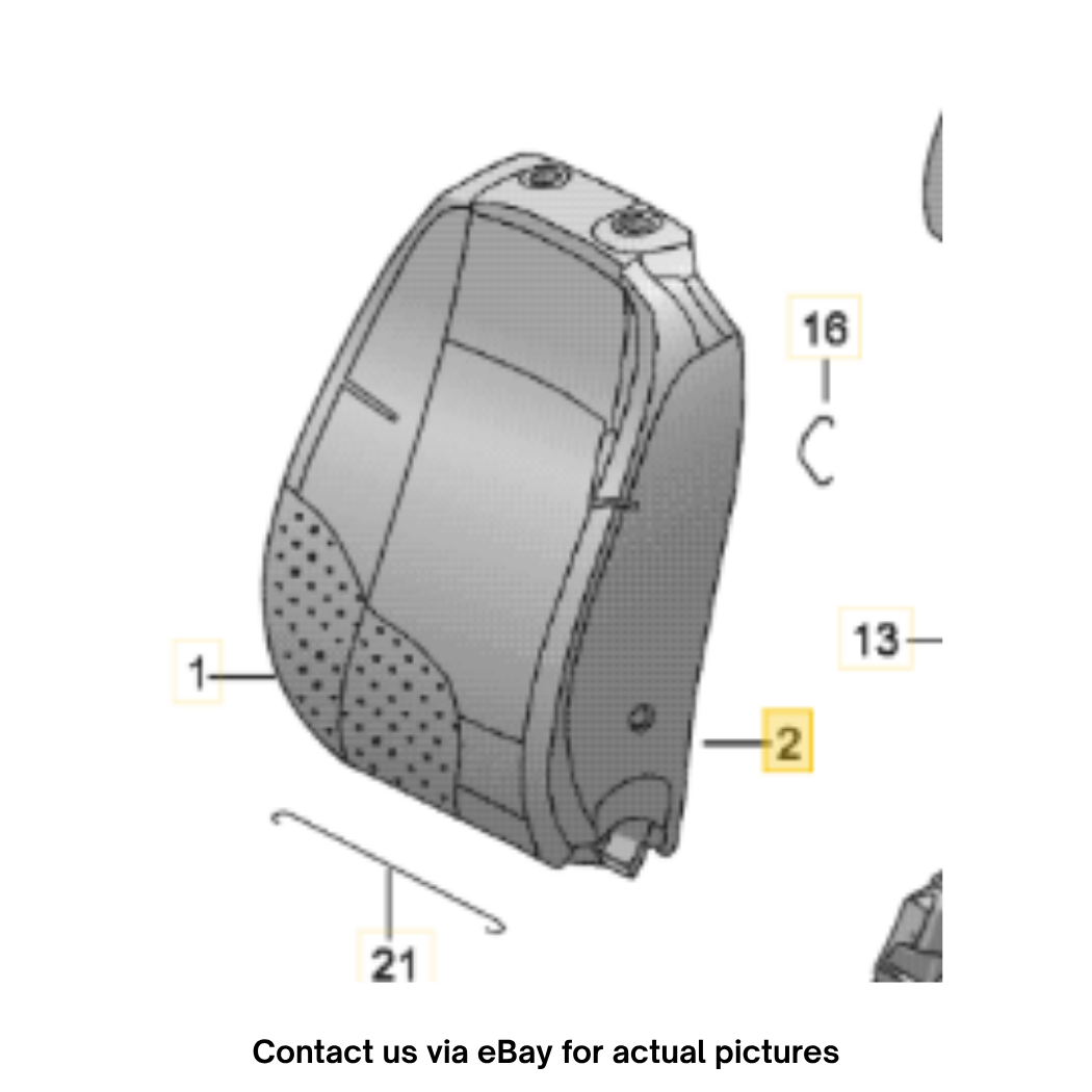2011–2015 VW Jetta Right Front Backrest Cover Used OEM 5C6881806CK
