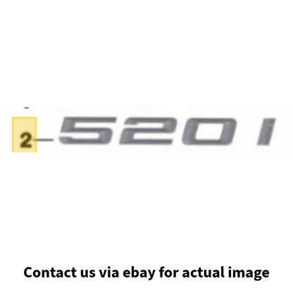 2013 BMW 520i Rear Trunk Emblem Genuine OEM 51147276219