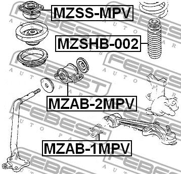 FEBEST 1989-1998 Mazda MPV Front Arm Bushing (Hydro) MZAB-2MPV