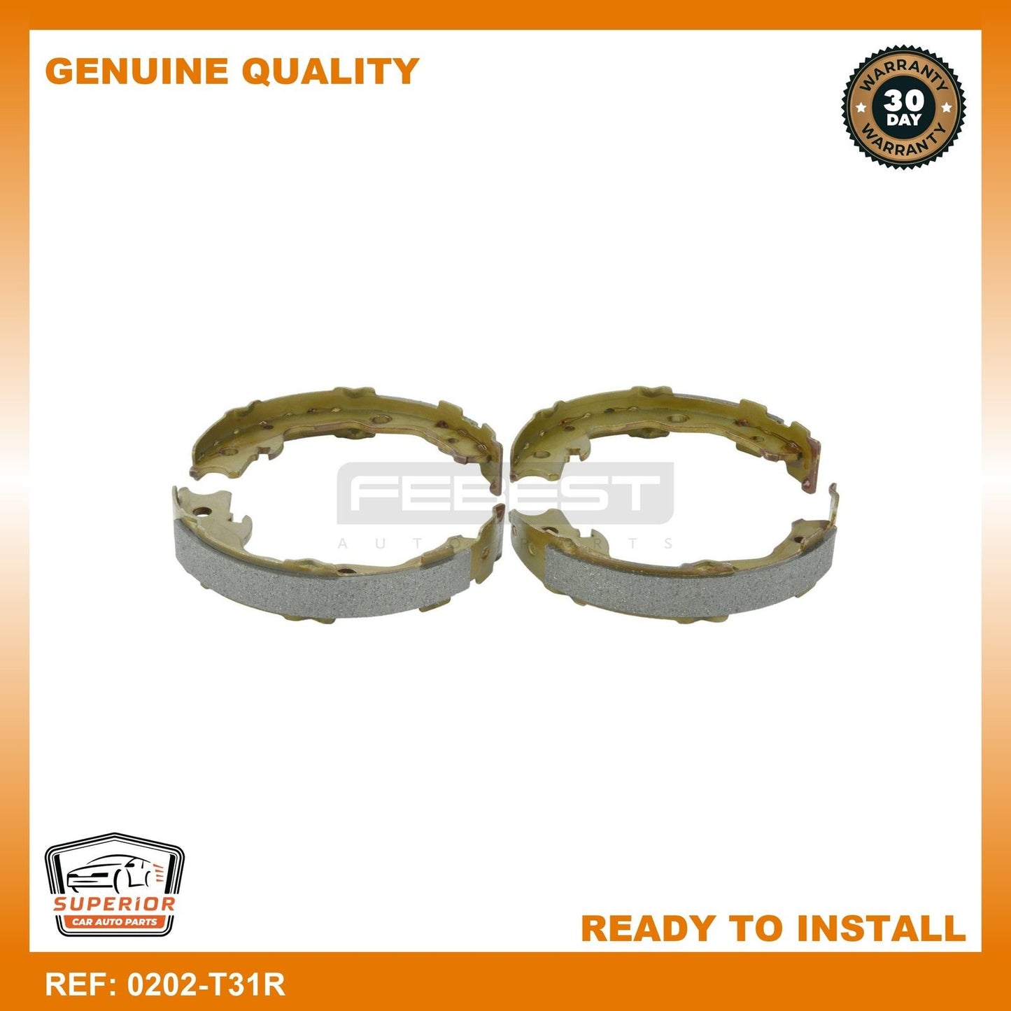 Febest 2013-2017 Nissan LEAF Shoe Kit, Rear Brake 0202-T31R