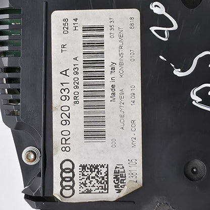 2010-2012 Audi Q5 INSTRUMENT CLUSTER 8R0920931A