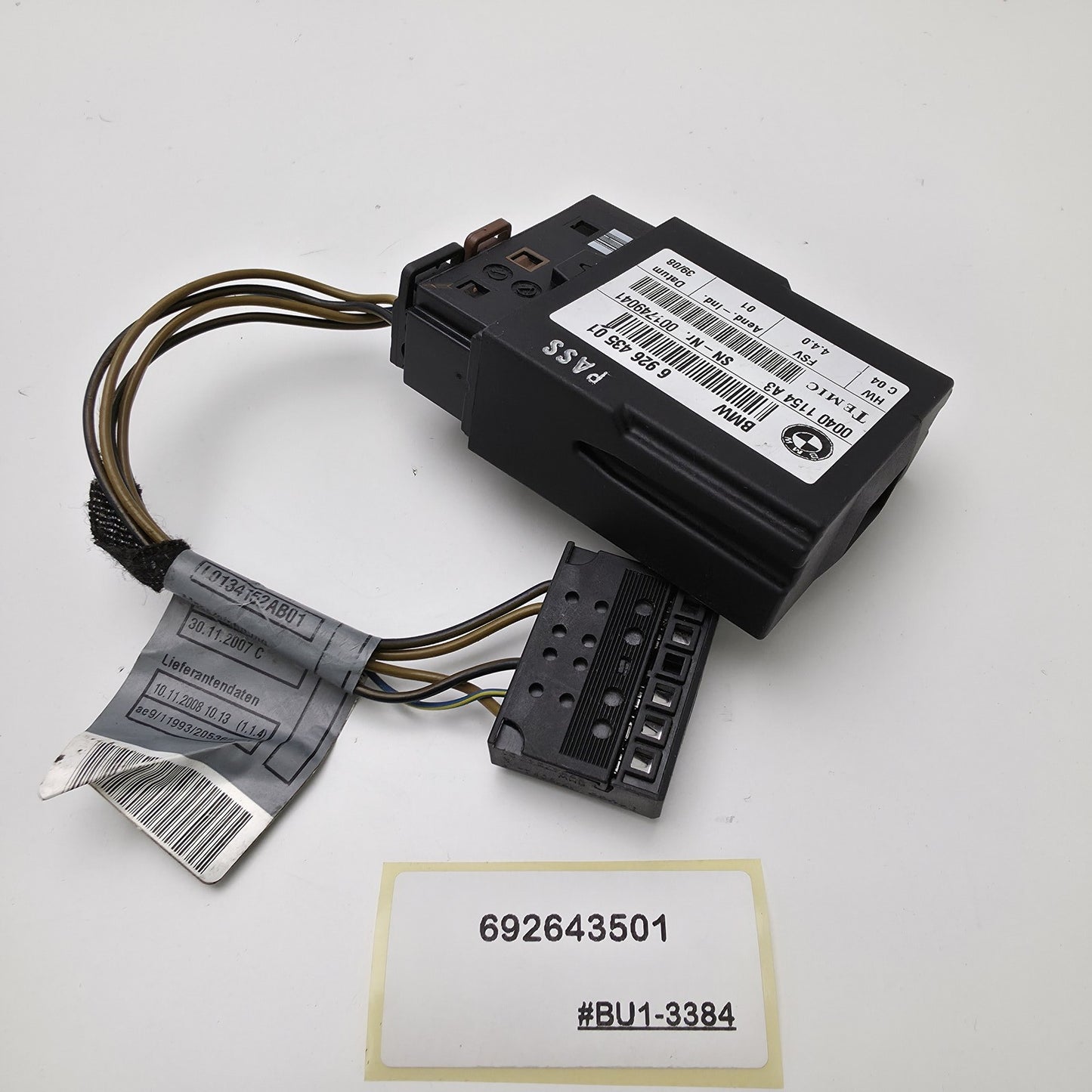 2007-2012 BMW 3 Seat Control Module 692643501