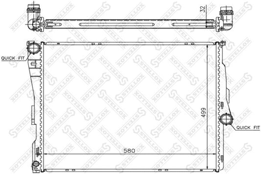 STELLOX 2004-2006 BMW X3 Radiator 17113400013