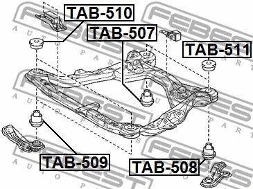 FEBEST 2001-2006 Lexus ES300 Subframe Bushing TAB-508