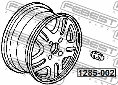FEBEST 2000-2021 Hyundai Accent Wheel Nut 1285-002