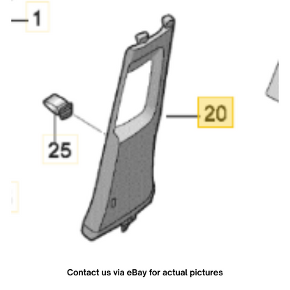 2011–2015 VW Jetta Right Lower B‑Pillar Trim Used OEM 5C6867292