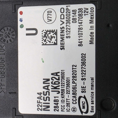 2007-2008 Infiniti G35 Controller Assembly - BCM 284B1JK62A