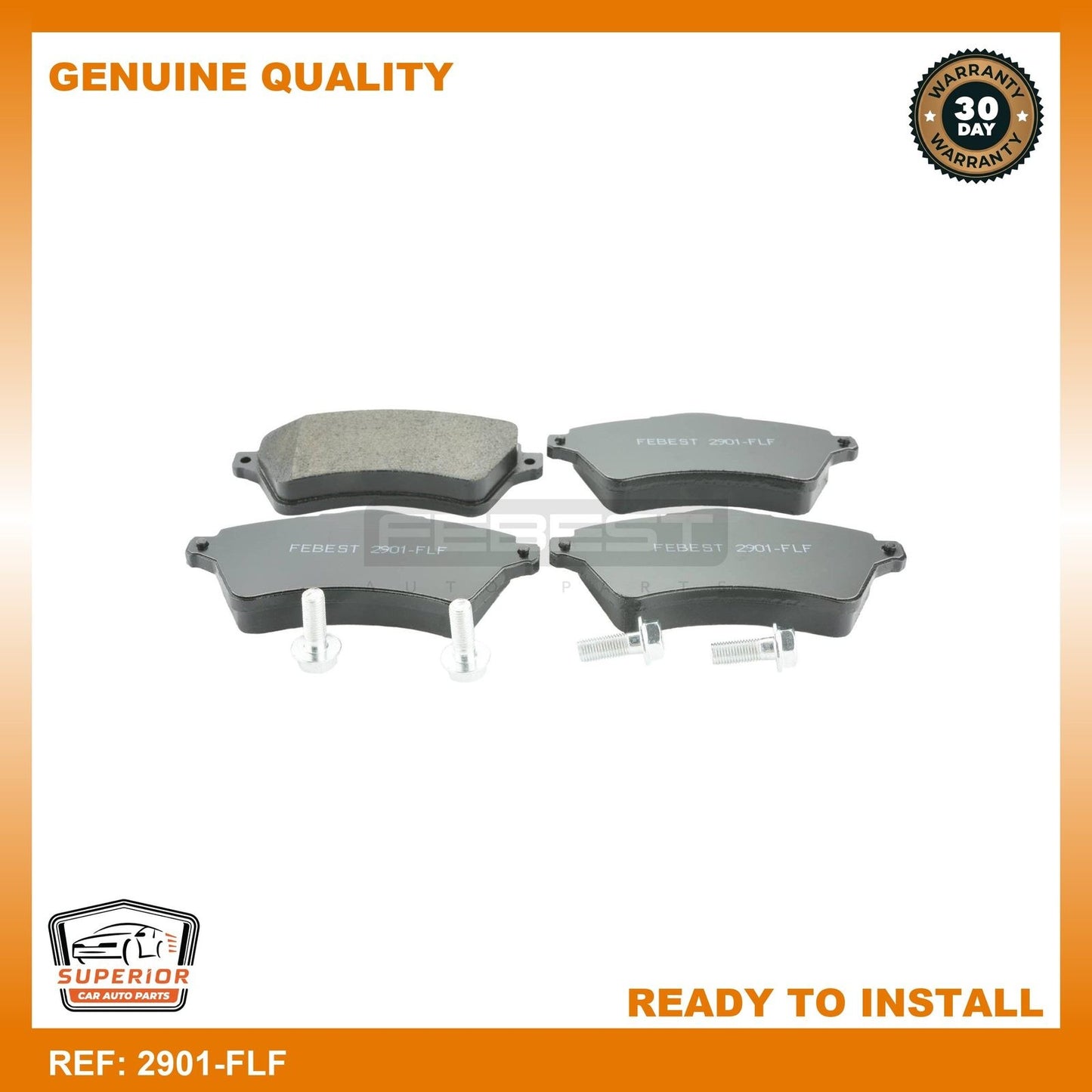 FEBEST 99-06 Land Rover Freelander Disc Brake Pad Set Front 2901-FLF