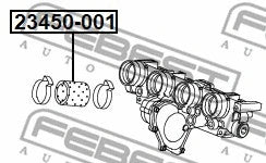 FEBEST VAG Charge Air Hose 23450-001