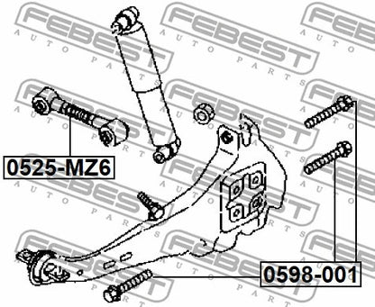 FEBEST 1994-1995 Mazda 323 Fastening Bolt Control Arm 0598-001