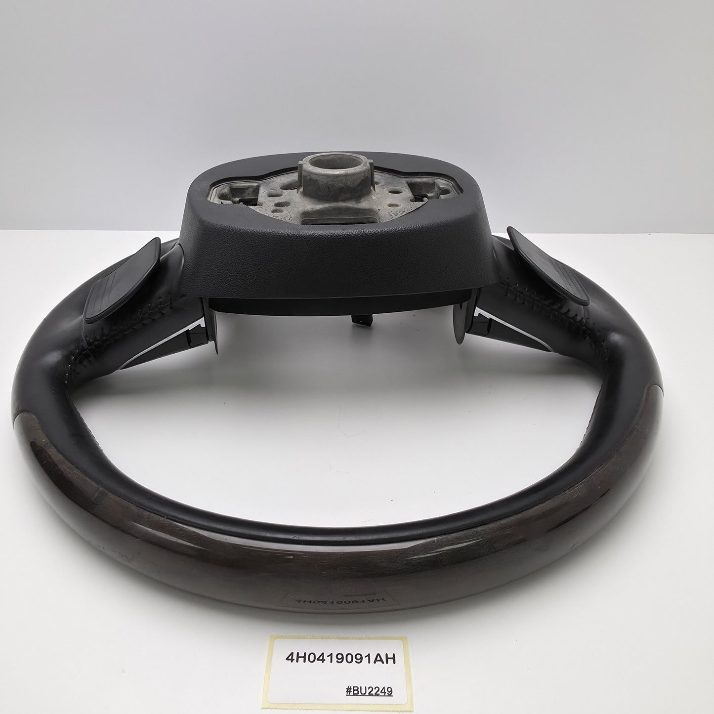 2014-2017 Audi A8 Leather Wood Steering Wheel with Shift Paddles 4H0419091AH