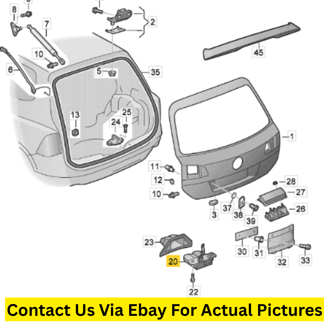 2012 Volkswagen Touareg Rear Lid Lock Used OEM 7P0827505M