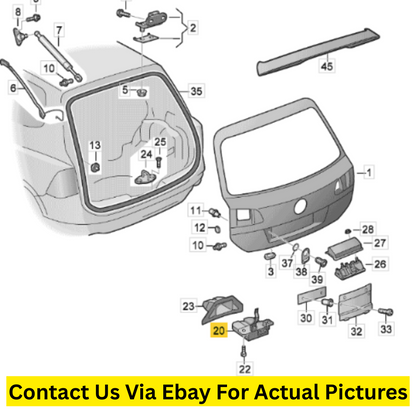 2012 Volkswagen Touareg Rear Lid Lock Used OEM 7P0827505M